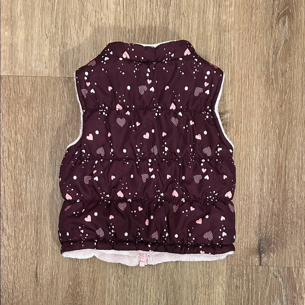 Wonder Nation Maroon Vest with Heart Design